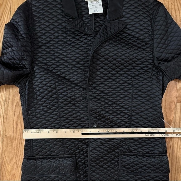 Gaultier 2 black lightweight quilted jacket coat Aeffe spa Italy sz M - Picture 12 of 12
